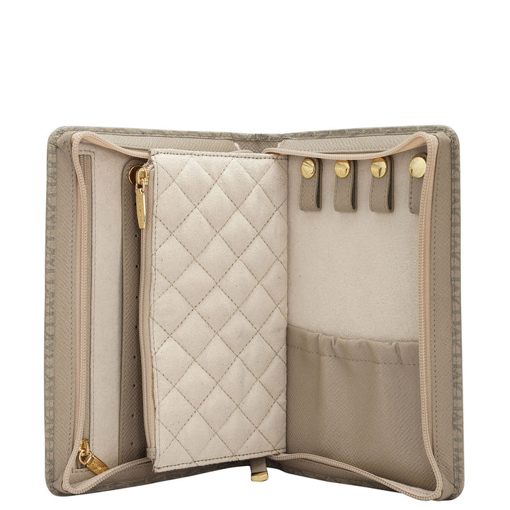 Monogram Leather Jewellery Case - White