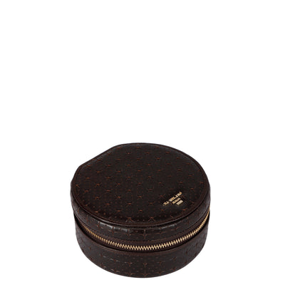 Pun Leather Jewellery Case - Brown