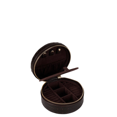 Pun Leather Jewellery Case - Brown
