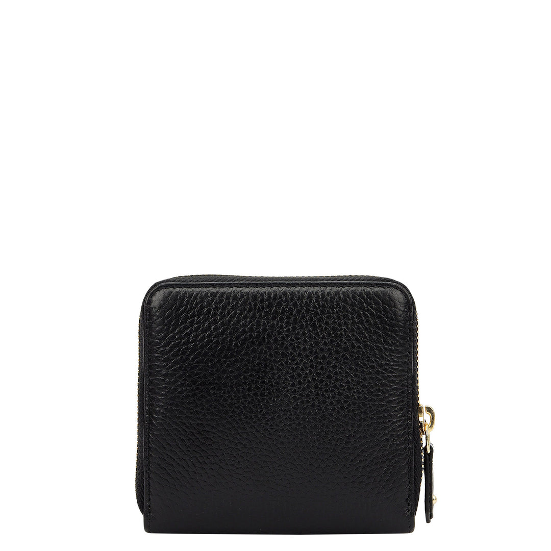 Wax Leather Jewellery Case - Black