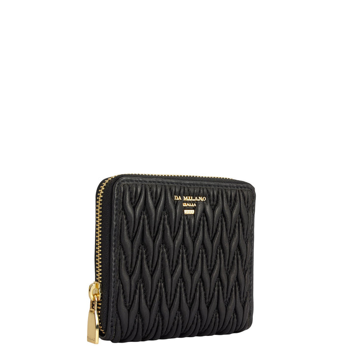 Quilting Leather Jewellery Case - Black