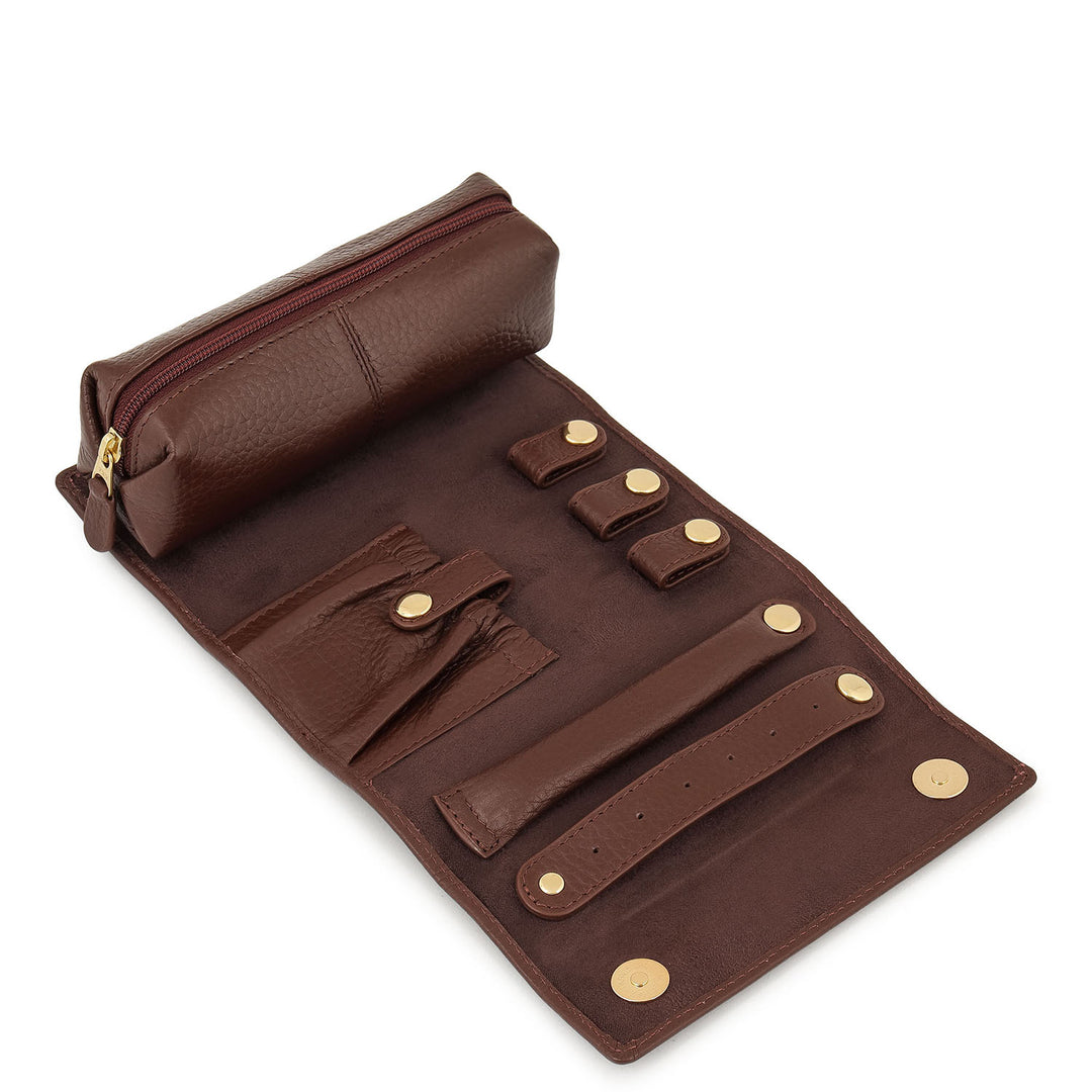 Classic Jewellery Pouch - Mahogany