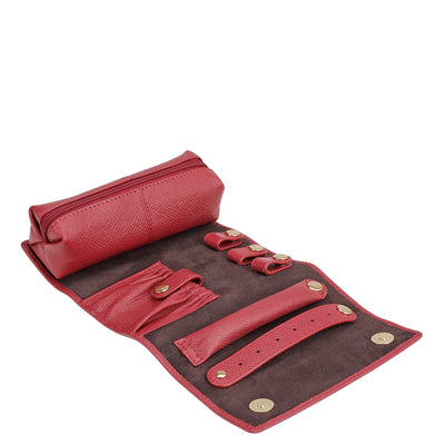 Franzy Leather Jewellery Case - Plumberry