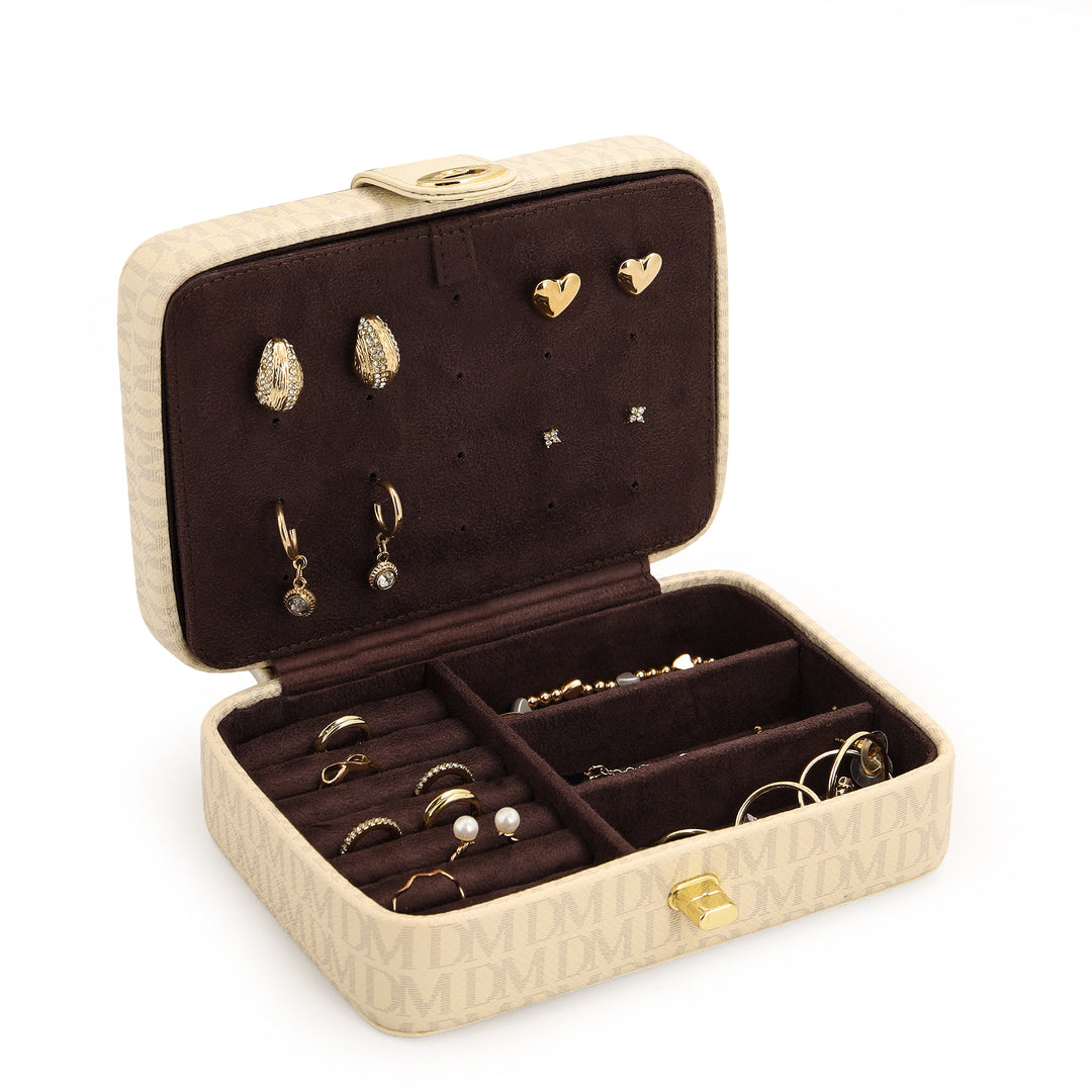 Monogram Jewellery Case - Marshmallow