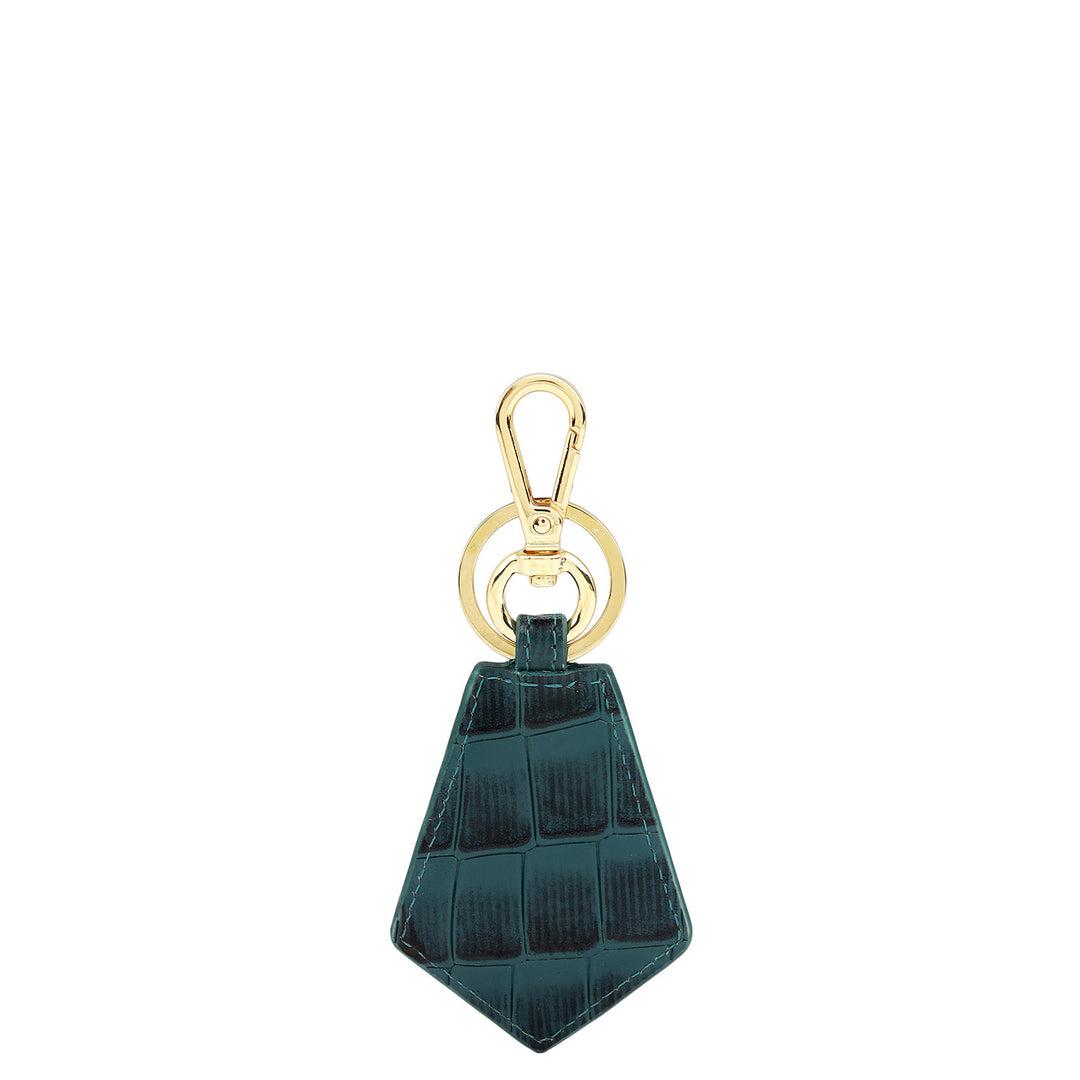 Croco Leather Key Chain - Octane