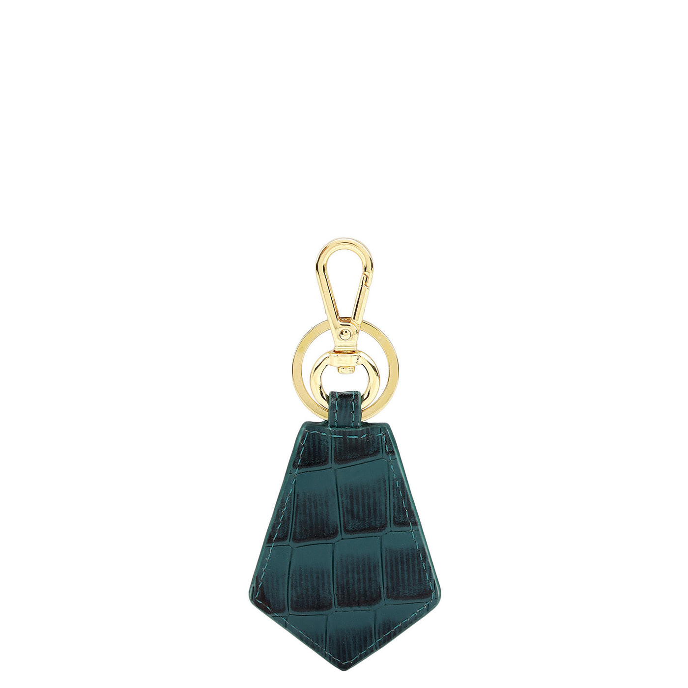 Croco Leather Key Chain - Octane