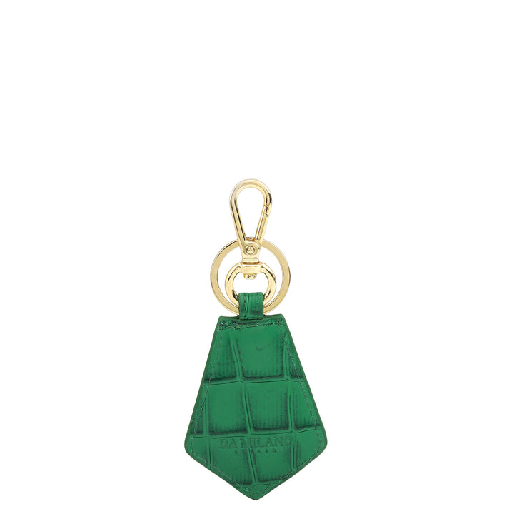 Croco Leather Key Chain - Sea Weed