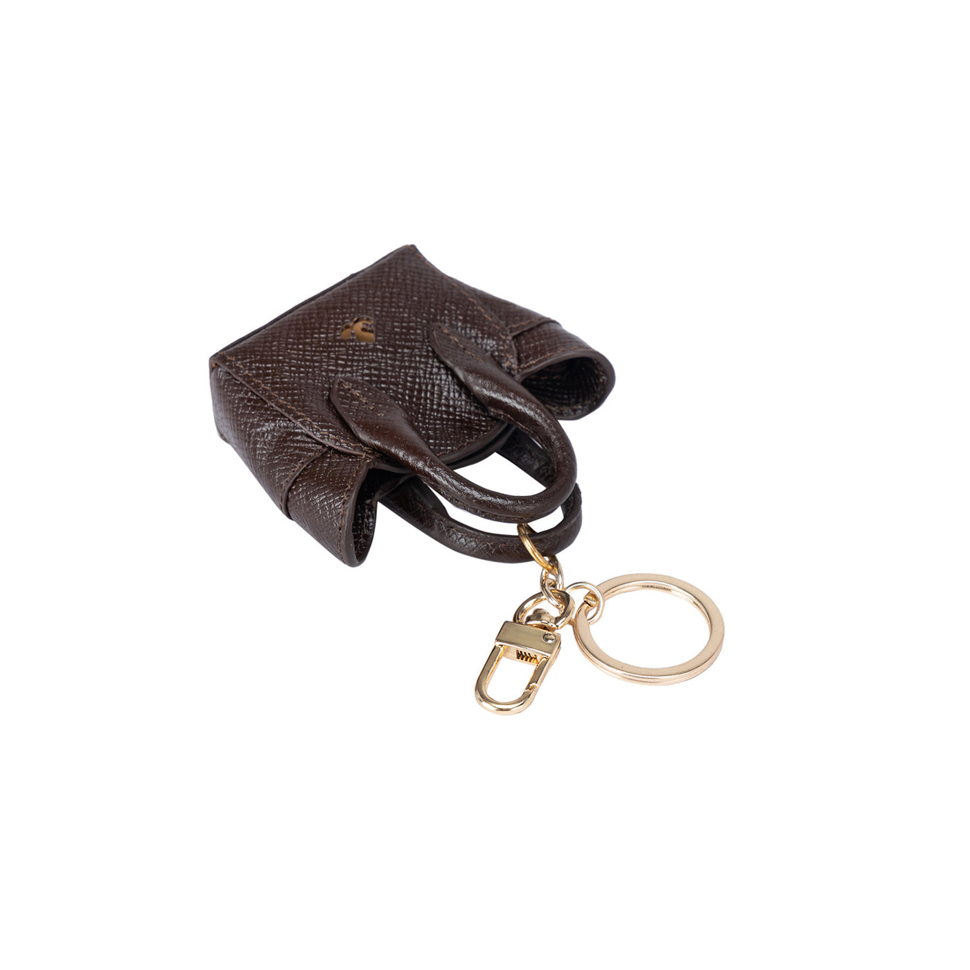 Franzy Leather Key Chain - Oak