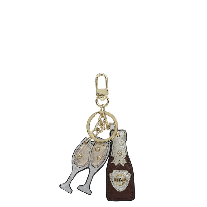 Franzy Leather Key Chain - Chocolate