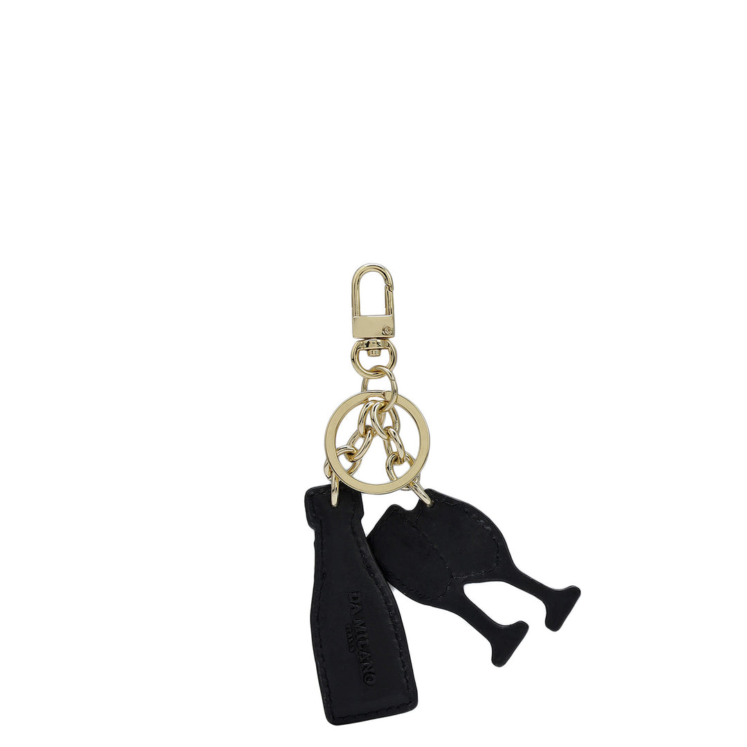 Franzy Leather Key Chain - Chocolate