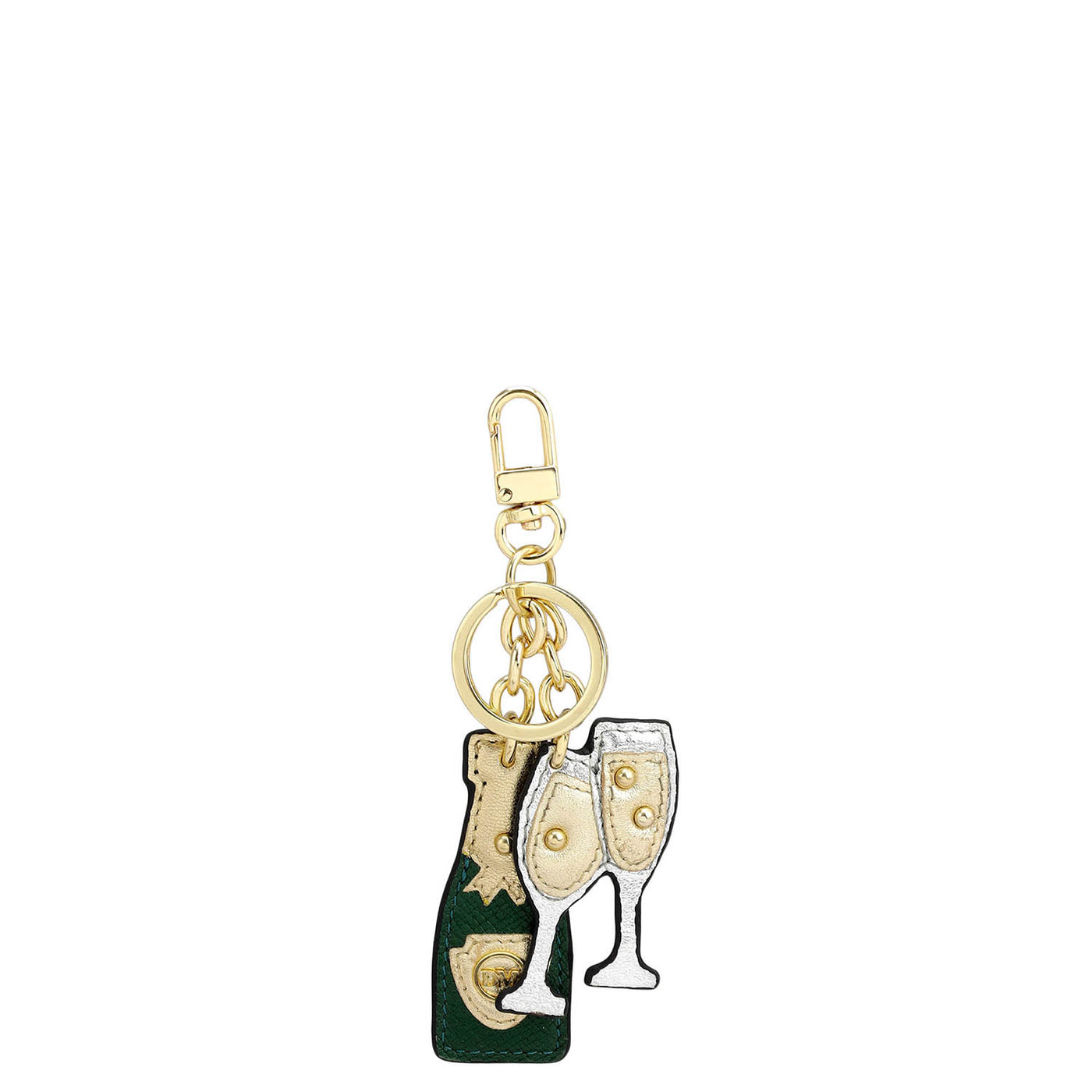 Franzy Leather Key Chain - Green
