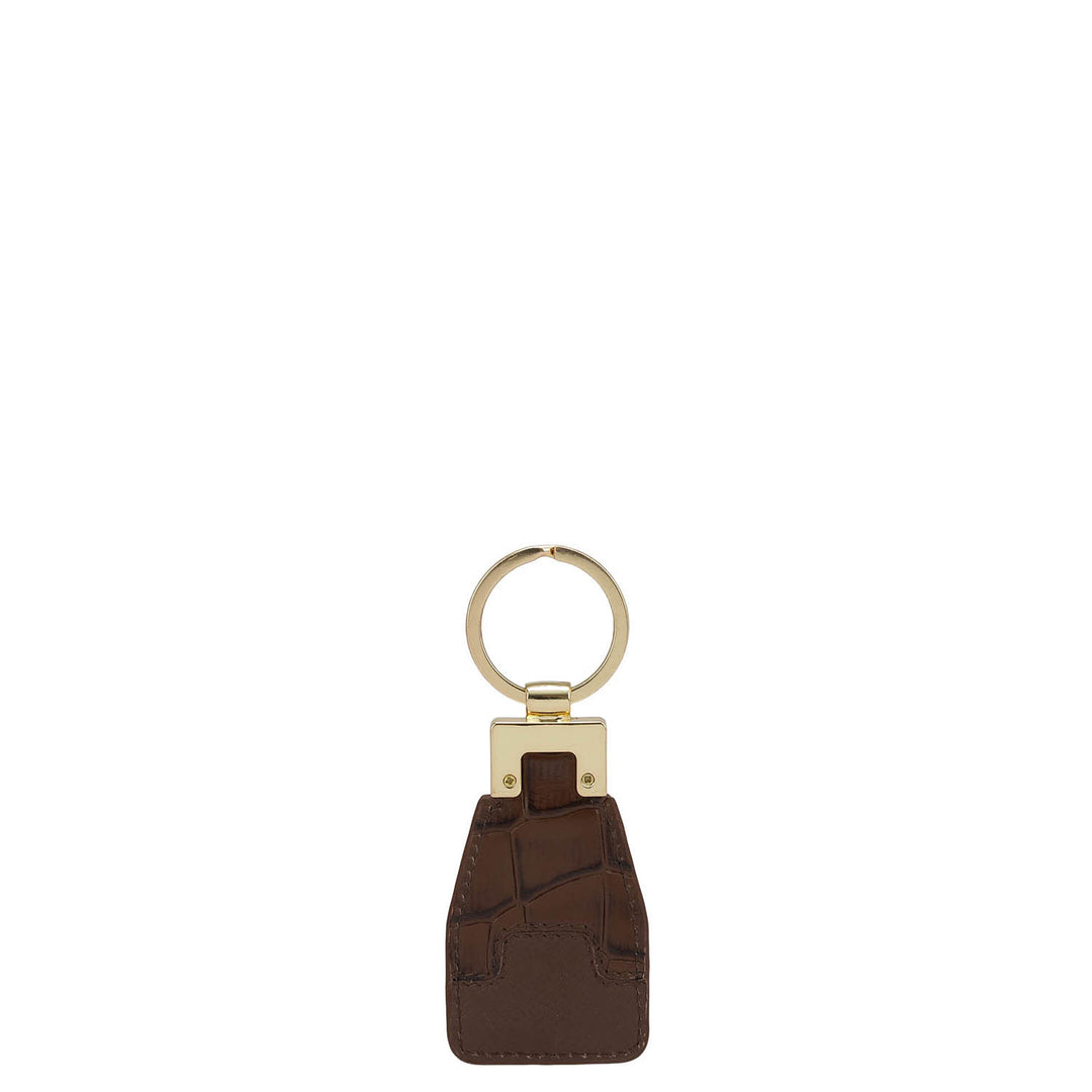 Croco Franzy Leather Key Chain - Date