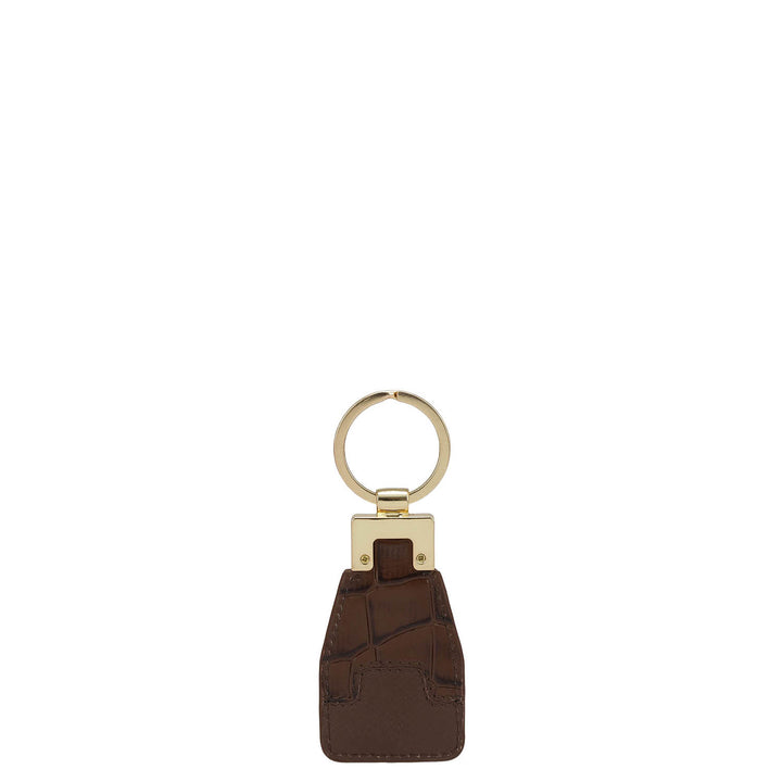 Croco Franzy Leather Key Chain - Date
