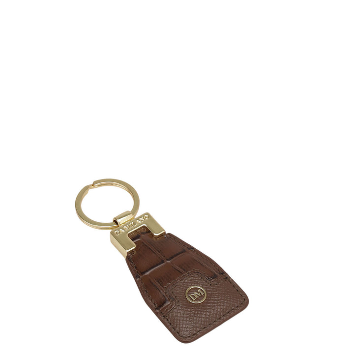 Croco Franzy Leather Key Chain - Date