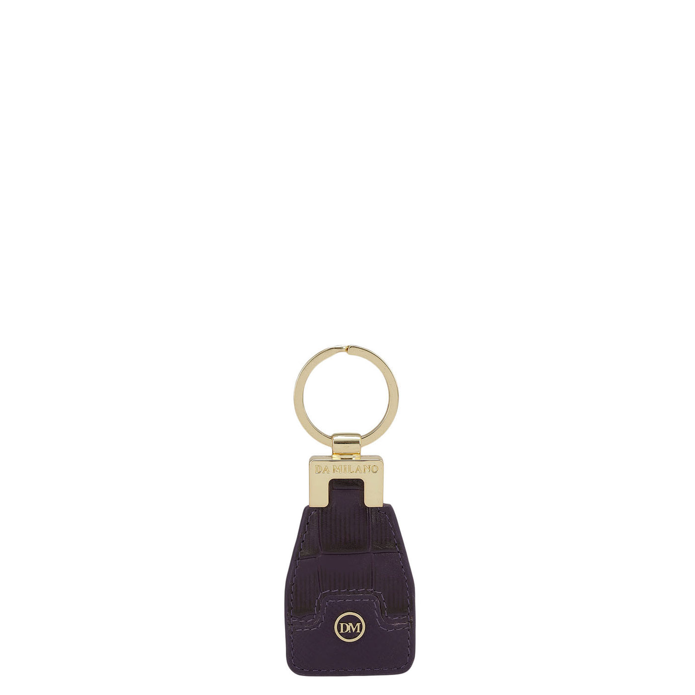 Croco Franzy Leather Key Chain - Grapevine