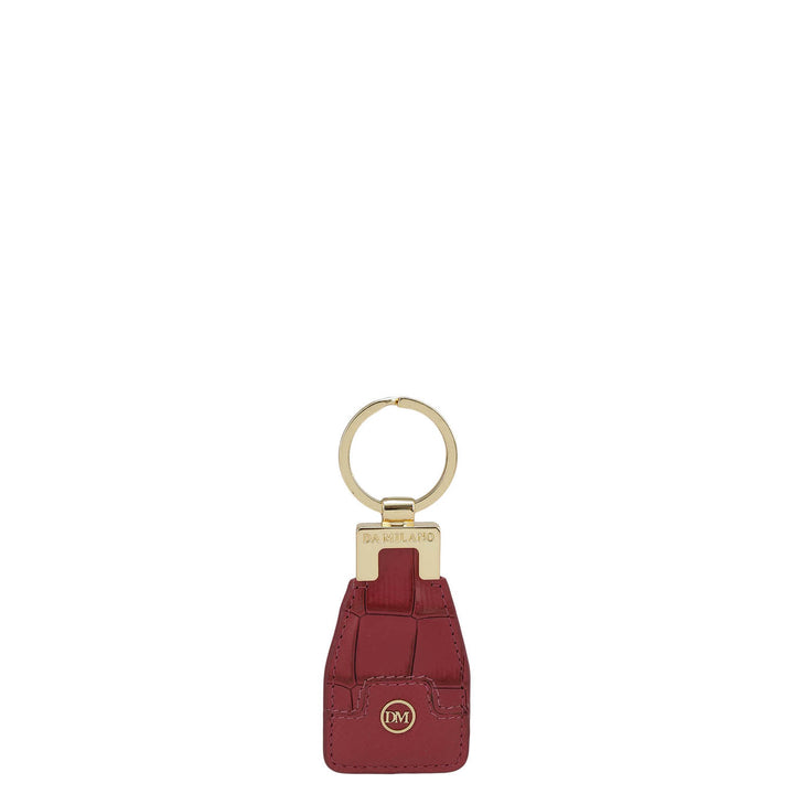 Croco Franzy Leather Key Chain - Plumberry
