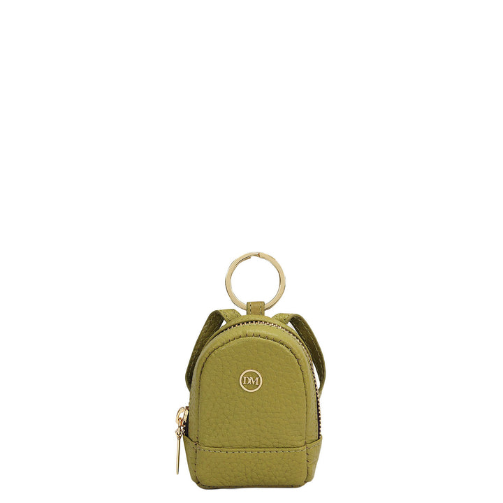 Wax Leather Key Chain - Green Tea