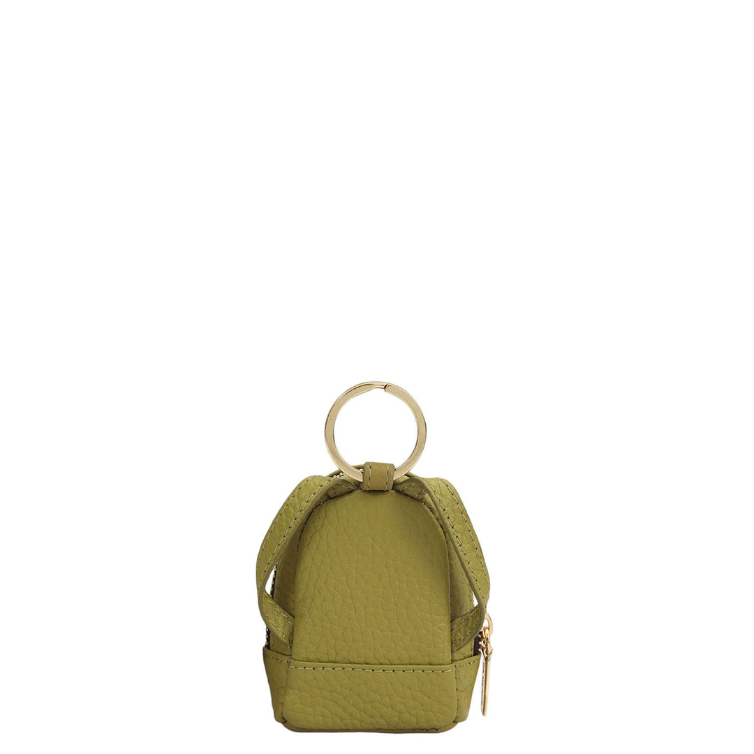 Wax Leather Key Chain - Green Tea