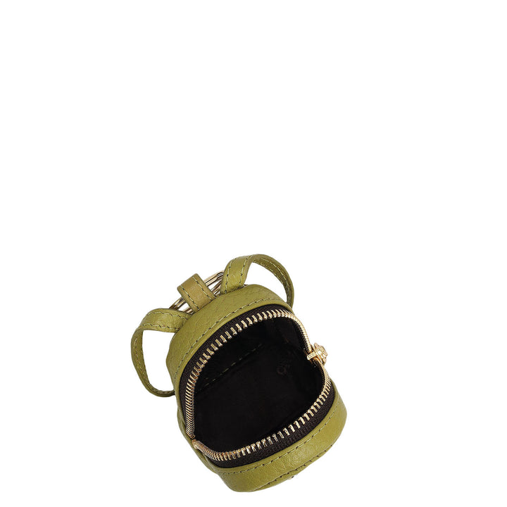Wax Leather Key Chain - Green Tea