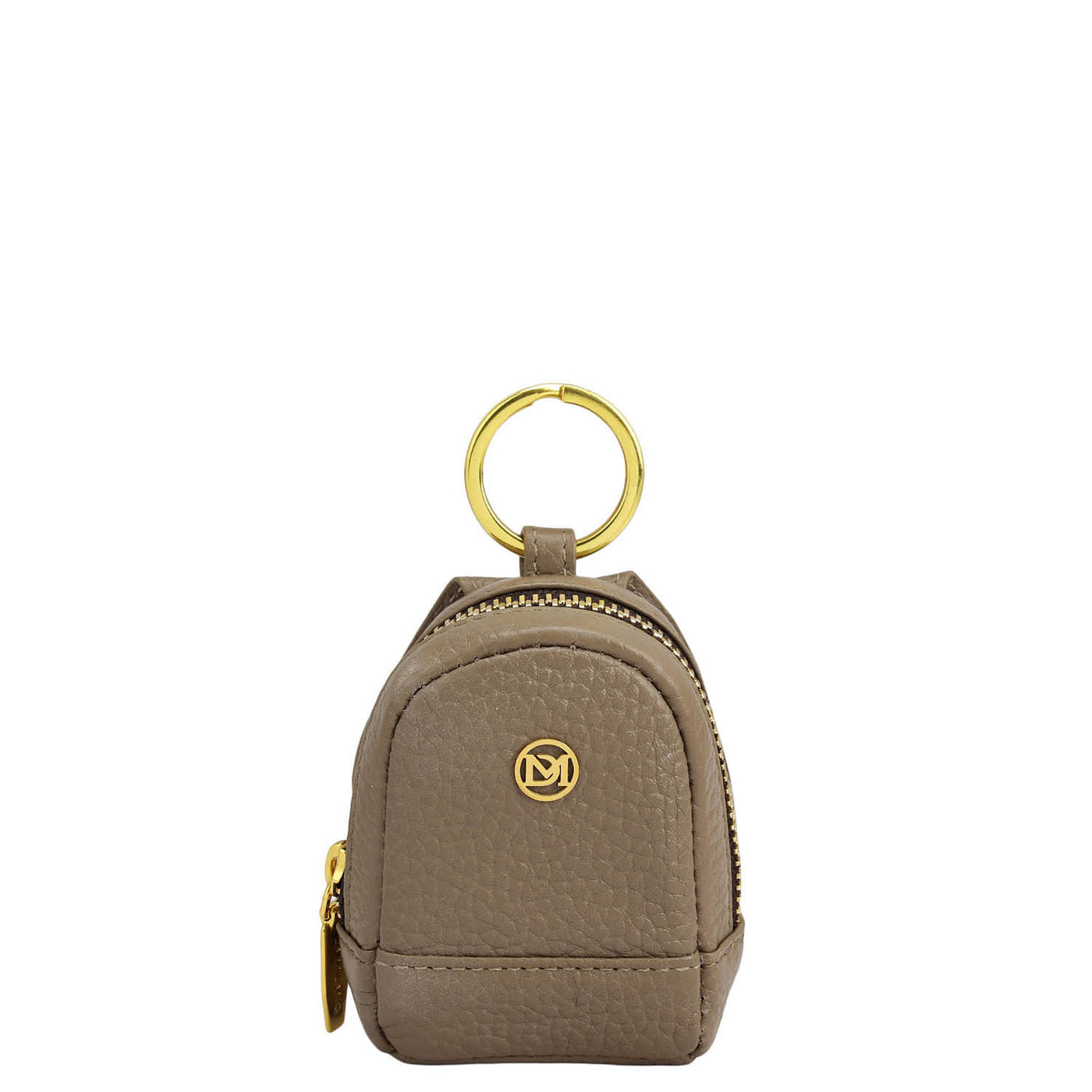 Wax Leather Key Chain - Greyish Taupe