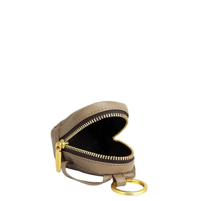 Wax Leather Key Chain - Greyish Taupe