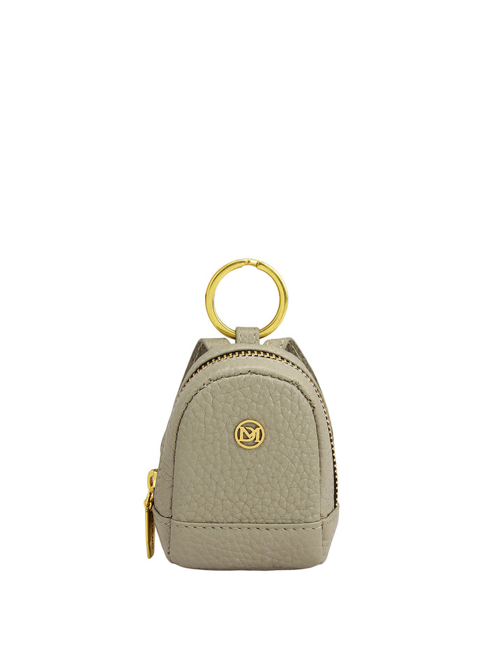 Wax Leather Key Chain - Khaki