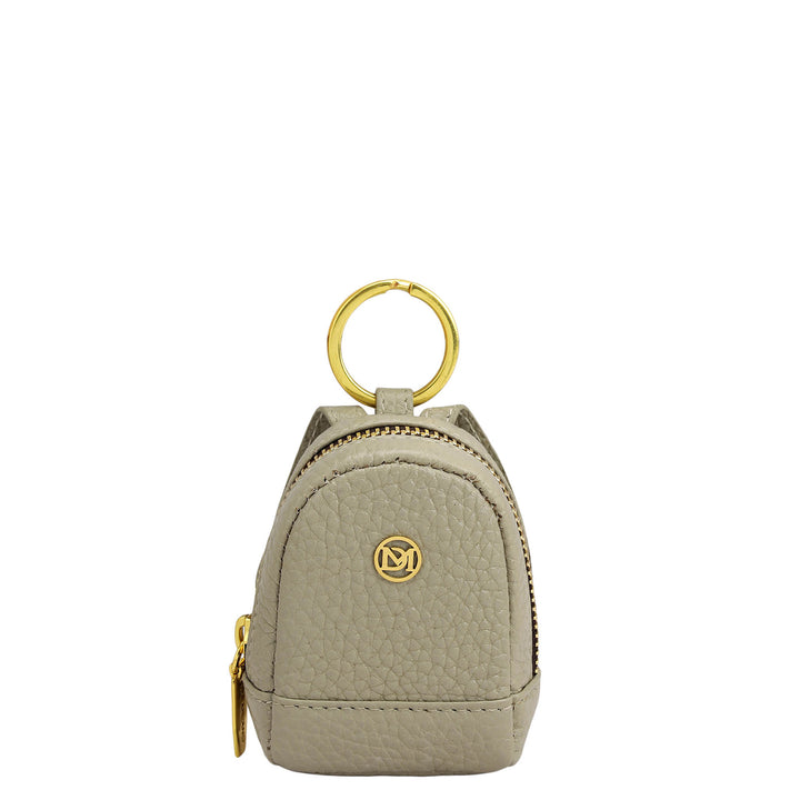 Wax Leather Key Chain - Khaki