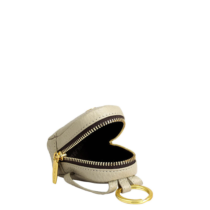 Wax Leather Key Chain - Khaki