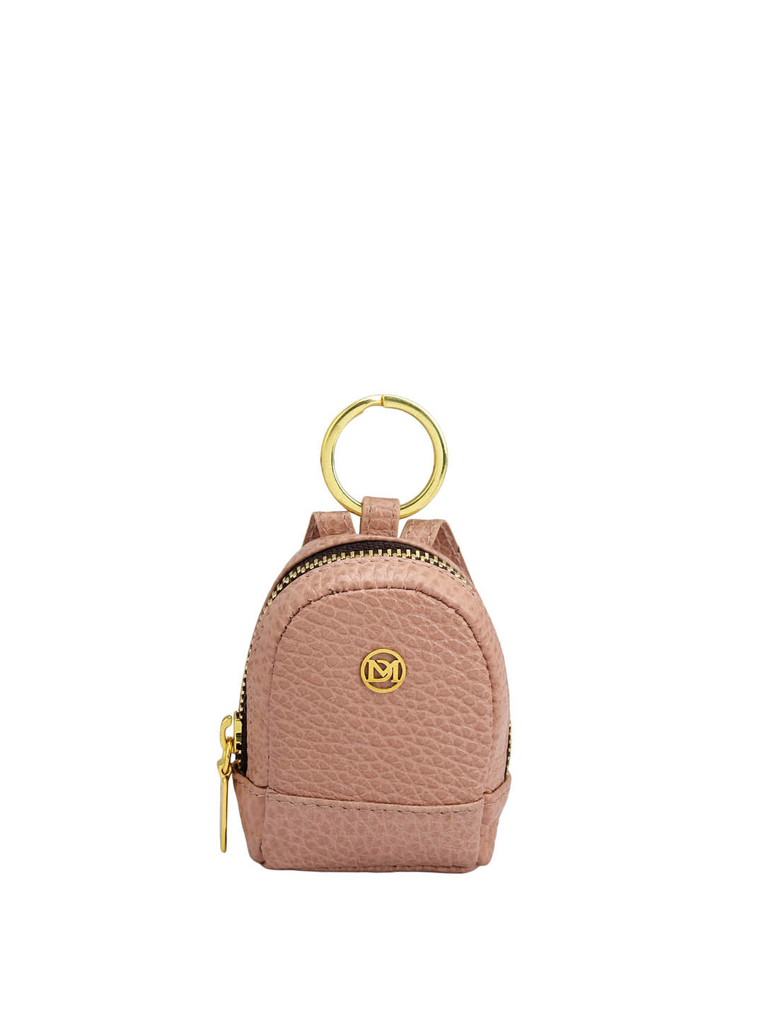 Wax Leather Key Chain - Pink