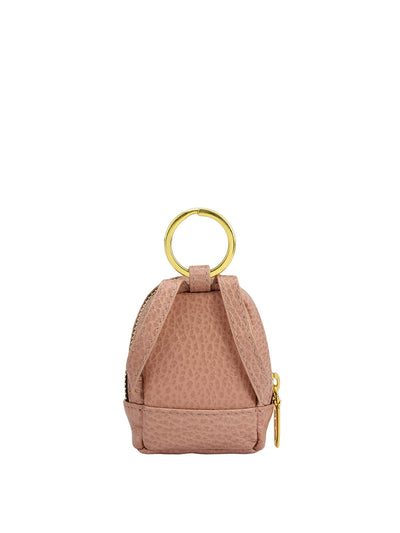 Wax Leather Key Chain - Pink