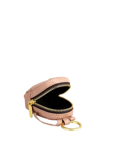 Wax Leather Key Chain - Pink