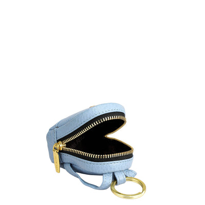 Wax Leather Key Chain - Sky Blue