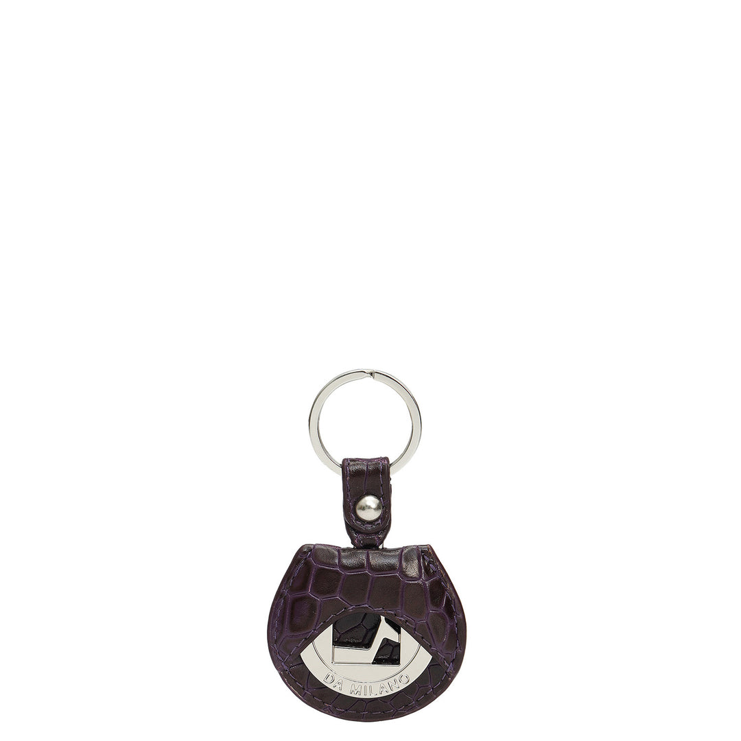 Croco Leather Key Chain - Grapevine