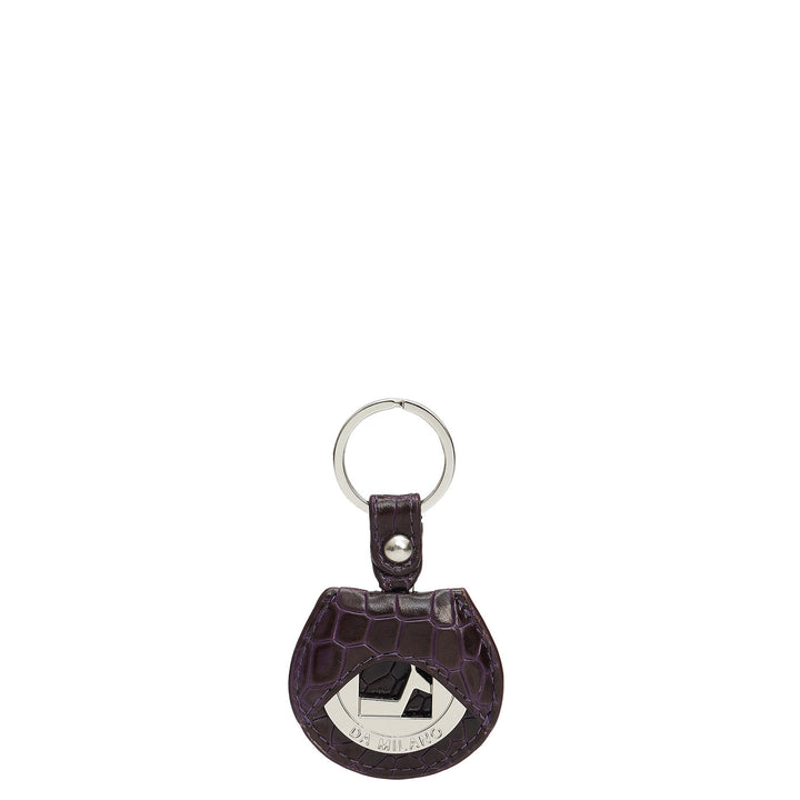 Croco Leather Key Chain - Grapevine