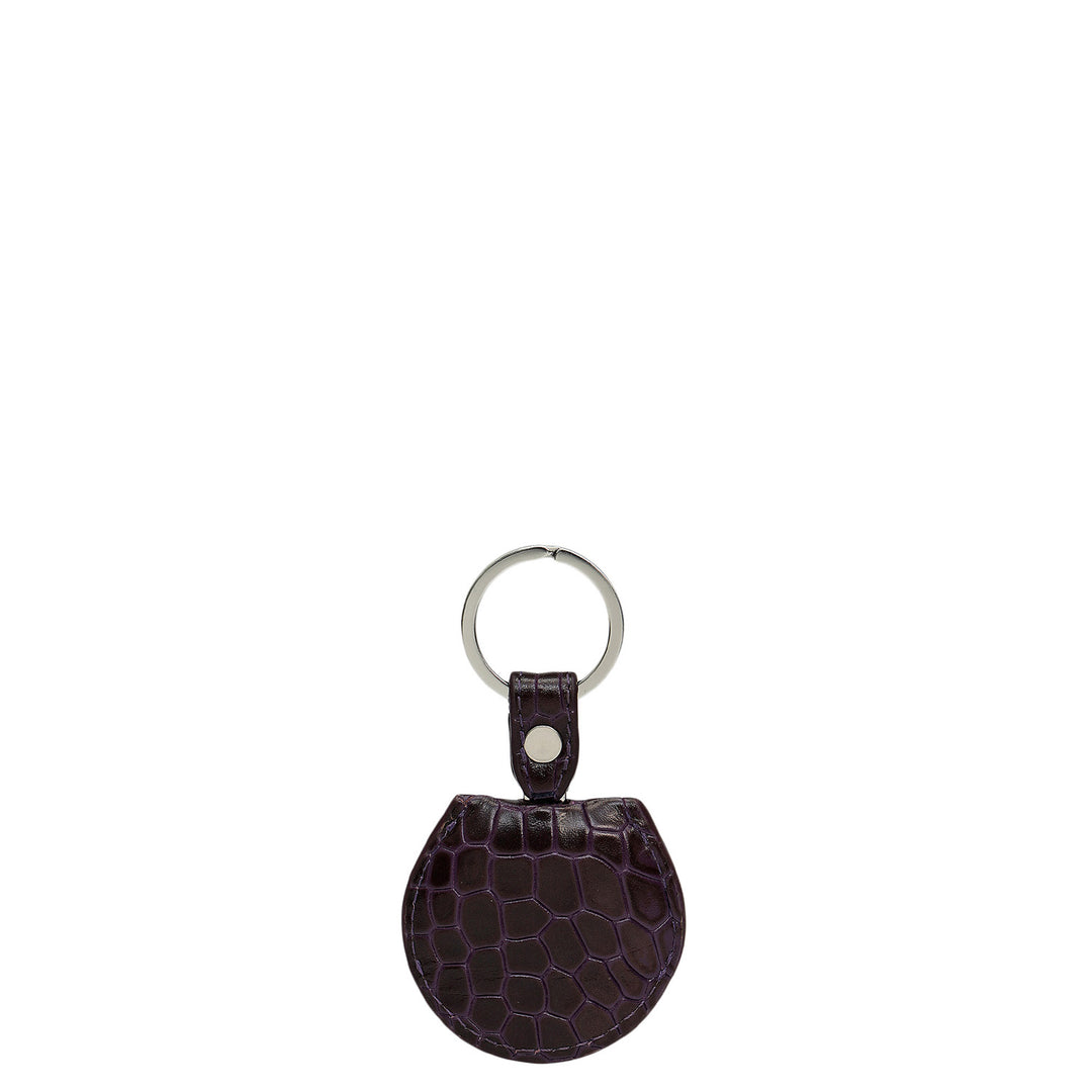 Croco Leather Key Chain - Grapevine