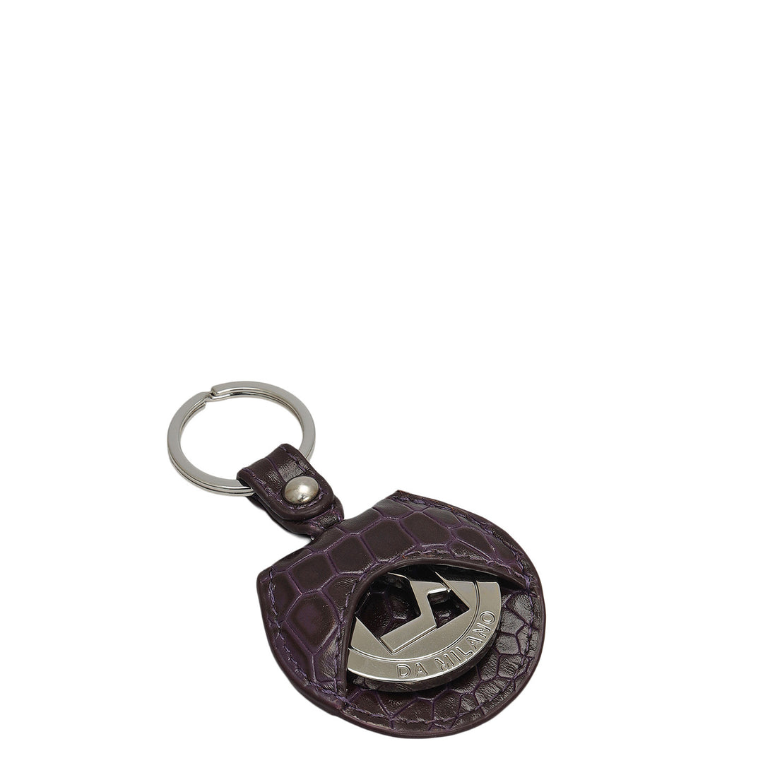 Croco Leather Key Chain - Grapevine