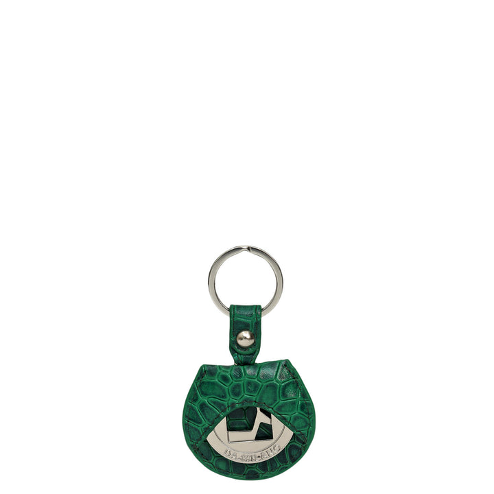 Croco Leather Key Chain - Sea Weed