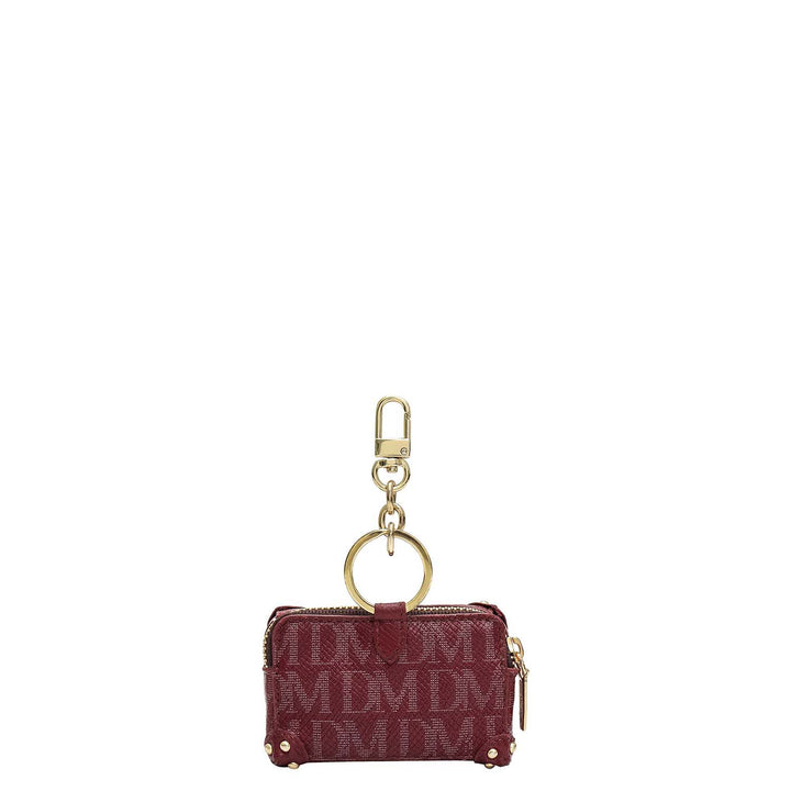 Monogram Leather Key Chain - Blood Stone