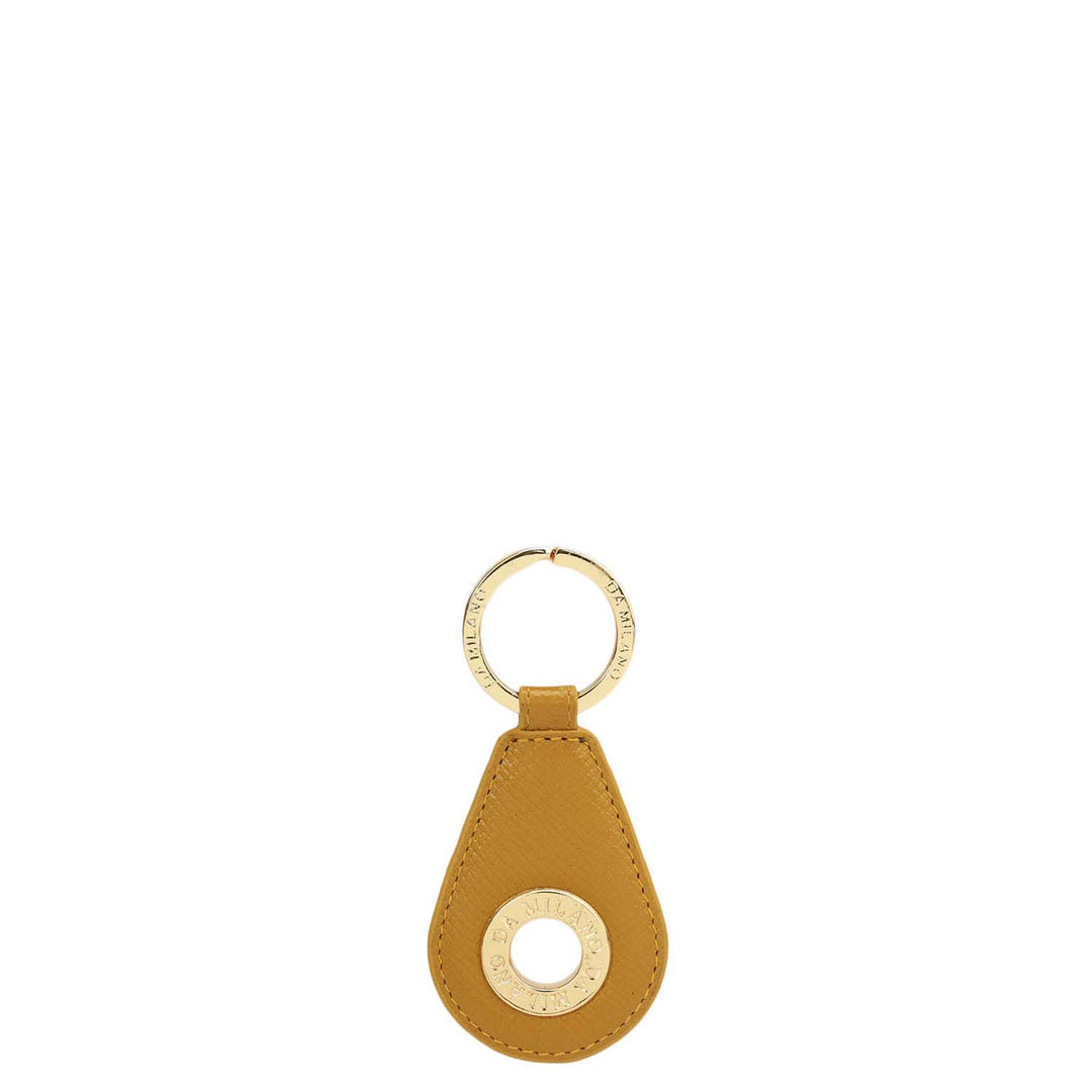 Franzy Leather Key Chain - Mustard