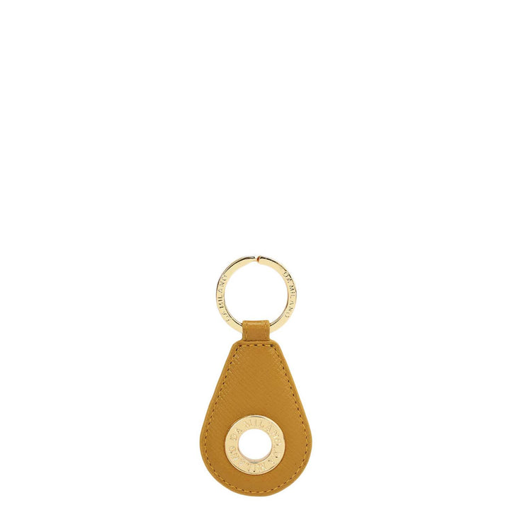 Franzy Leather Key Chain - Mustard