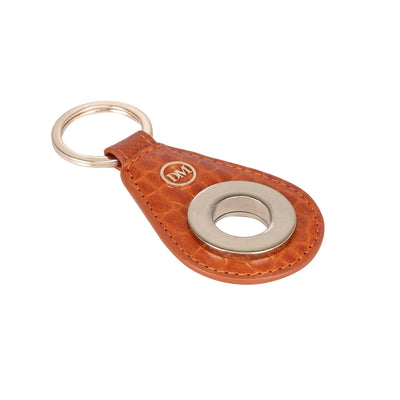 Croco Leather Key Chain - Orange