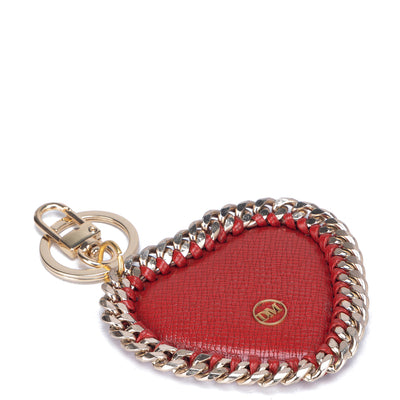 Franzy Leather Key Chain - Red