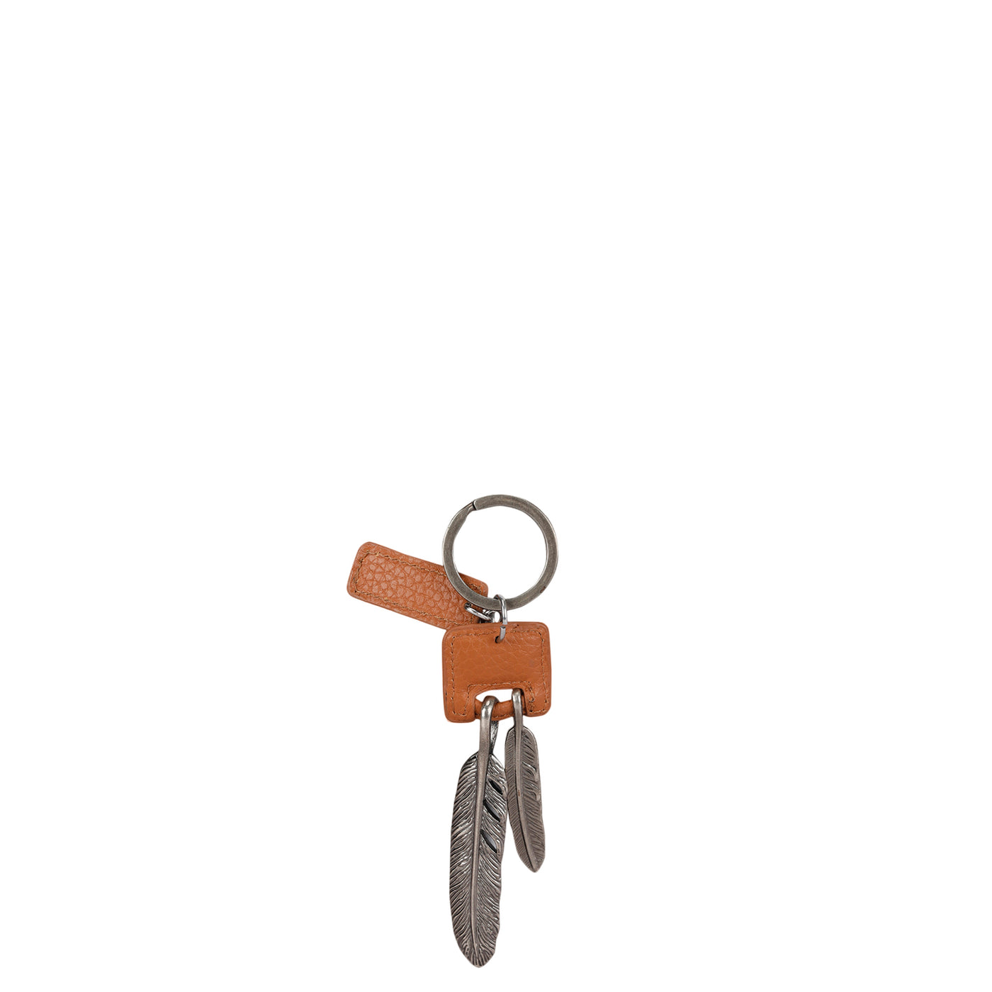 Wax Leather Key Chain - Caramel