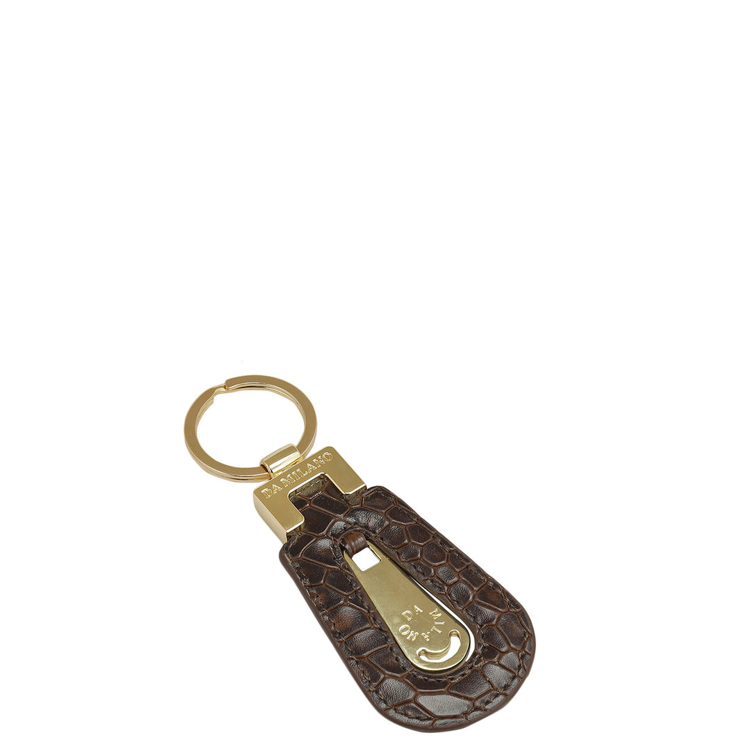 Croco Leather Key Chain - Date