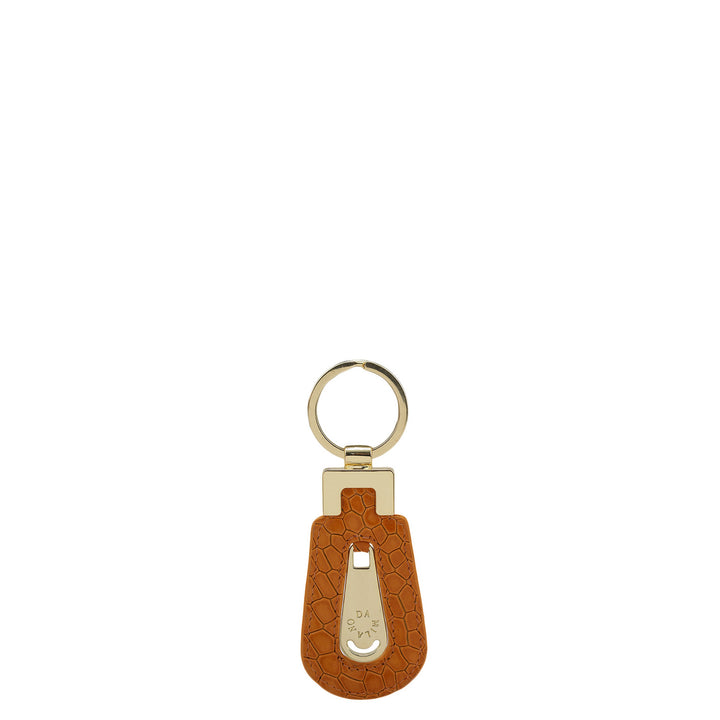 Croco Leather Key Chain - Flame