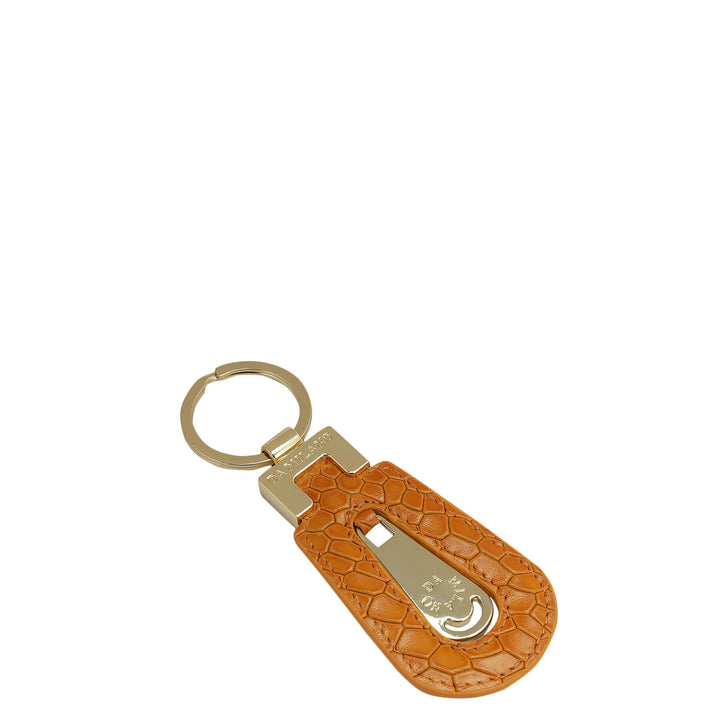 Croco Leather Key Chain - Flame