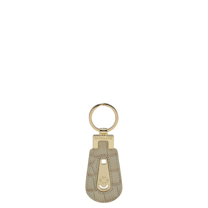 Croco Leather Key Chain - Frost