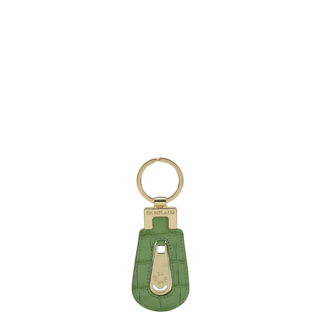 Croco Leather Key Chain - Kiwi