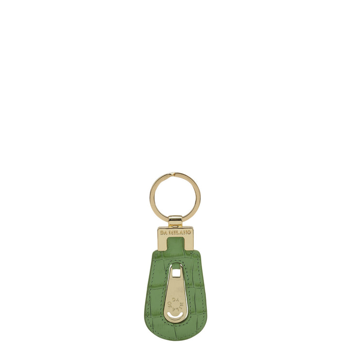 Croco Leather Key Chain - Kiwi