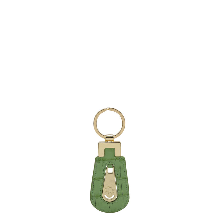 Croco Leather Key Chain - Kiwi